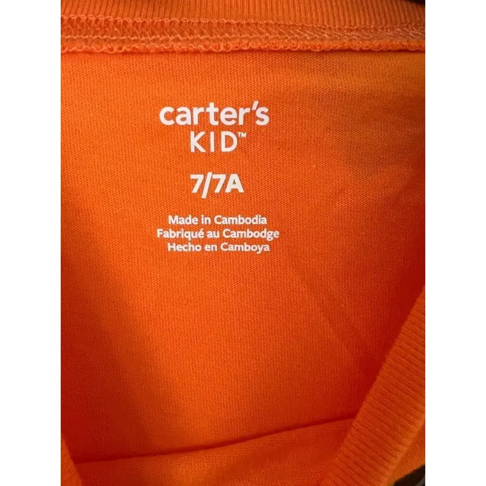 NWT❤️Carter's Halloween Glow in the Dark Longsleeve Shirt Sz7/7A